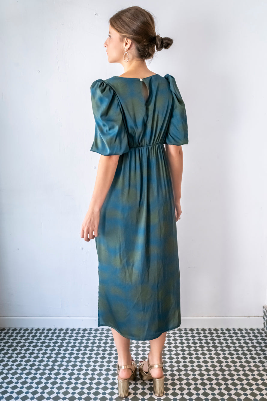 VESTIDO COMILLAS VERDE