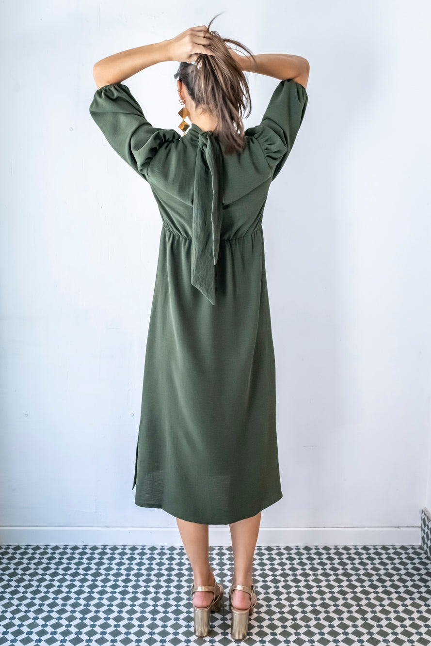 VESTIDO COLONIA CAQUI