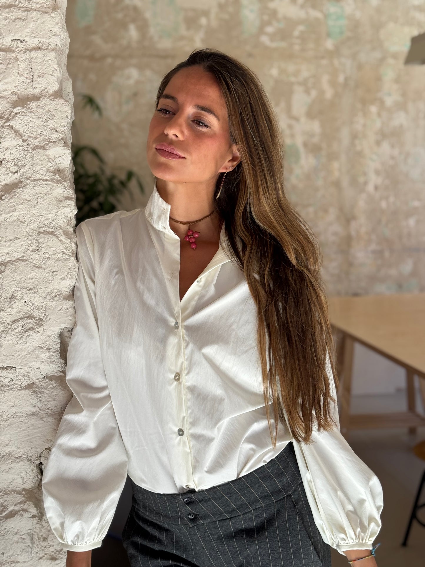 CAMISA BROOKLIN BEIGE.