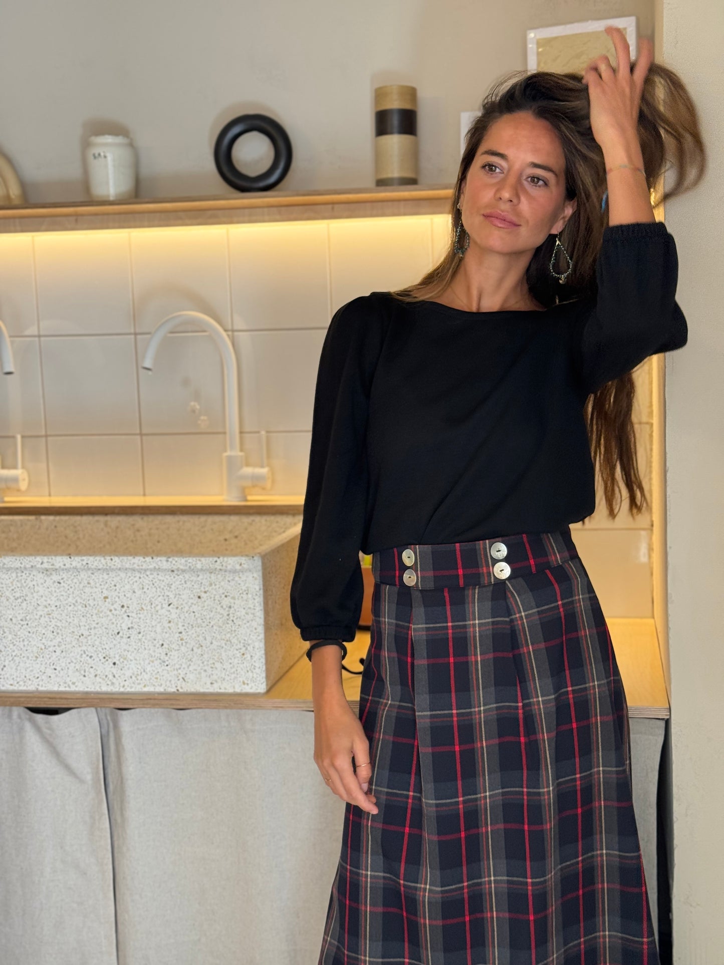 FALDA  GLASGOW GRIS.