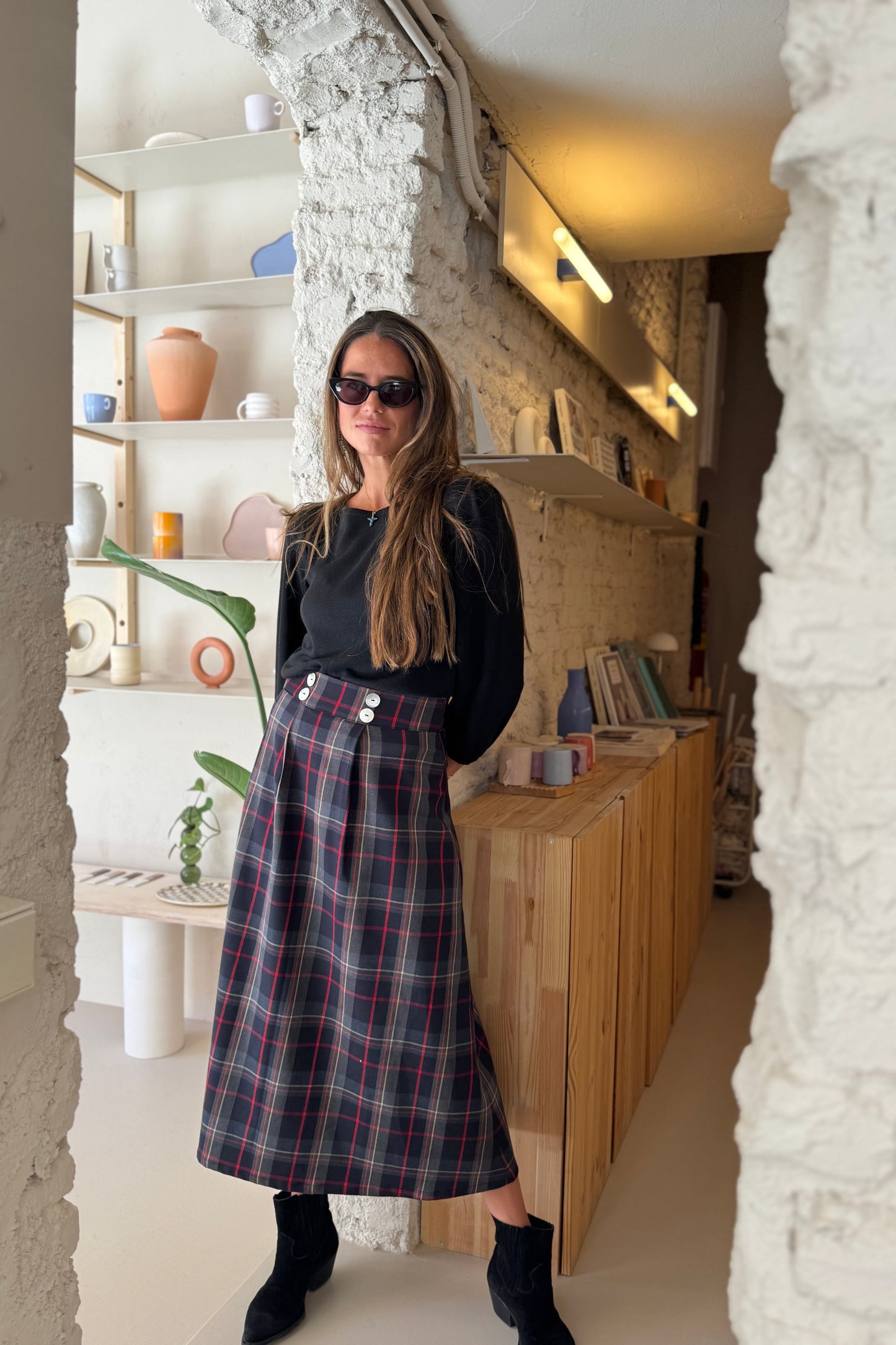 FALDA  GLASGOW GRIS.