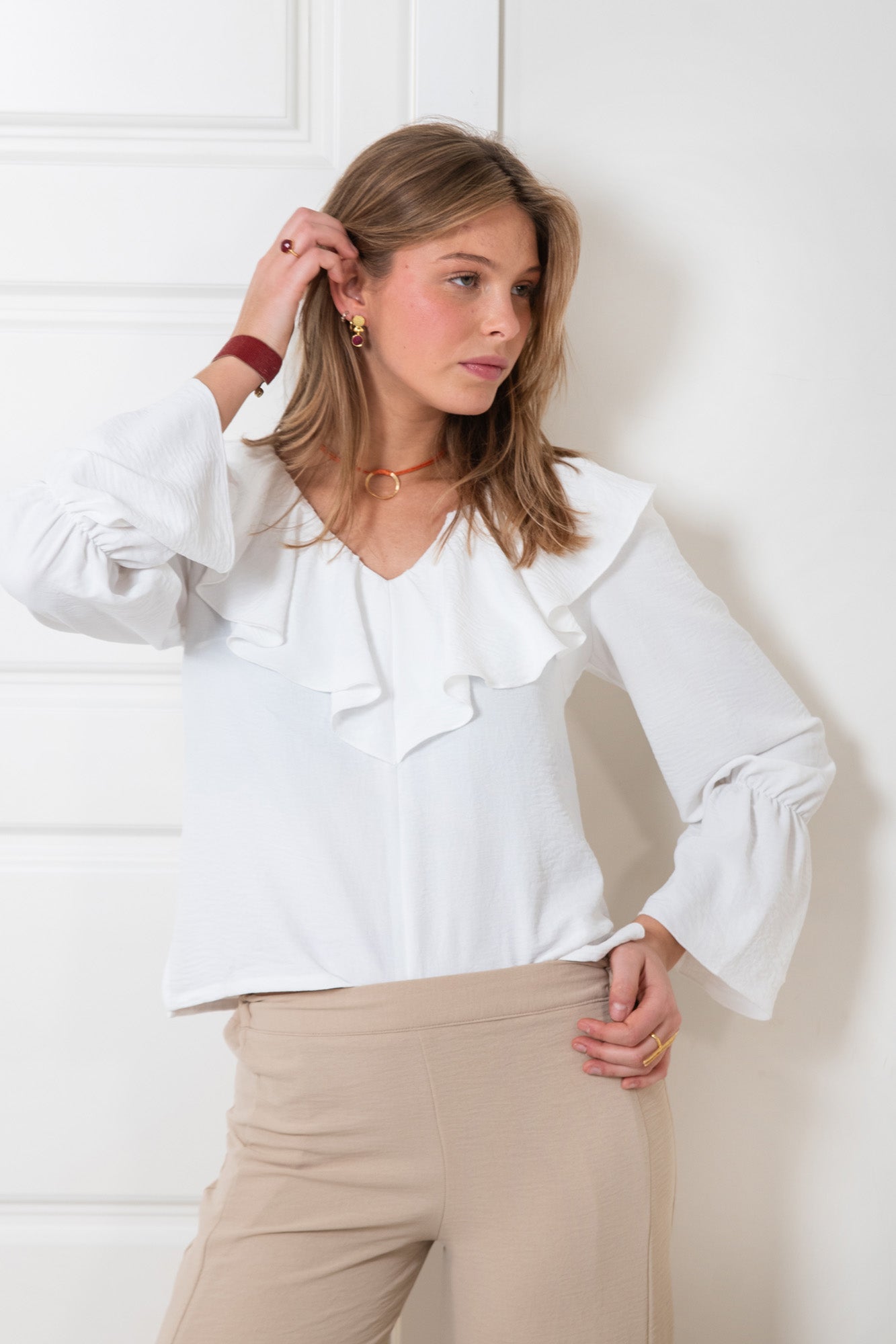 CAMISA ROMÁNTICA BLANCA