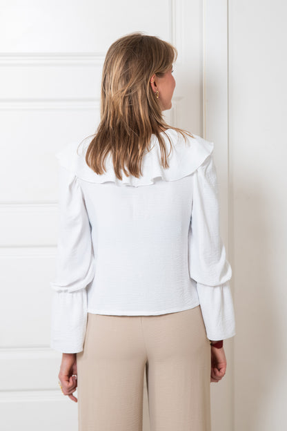 CAMISA ROMÁNTICA BLANCA