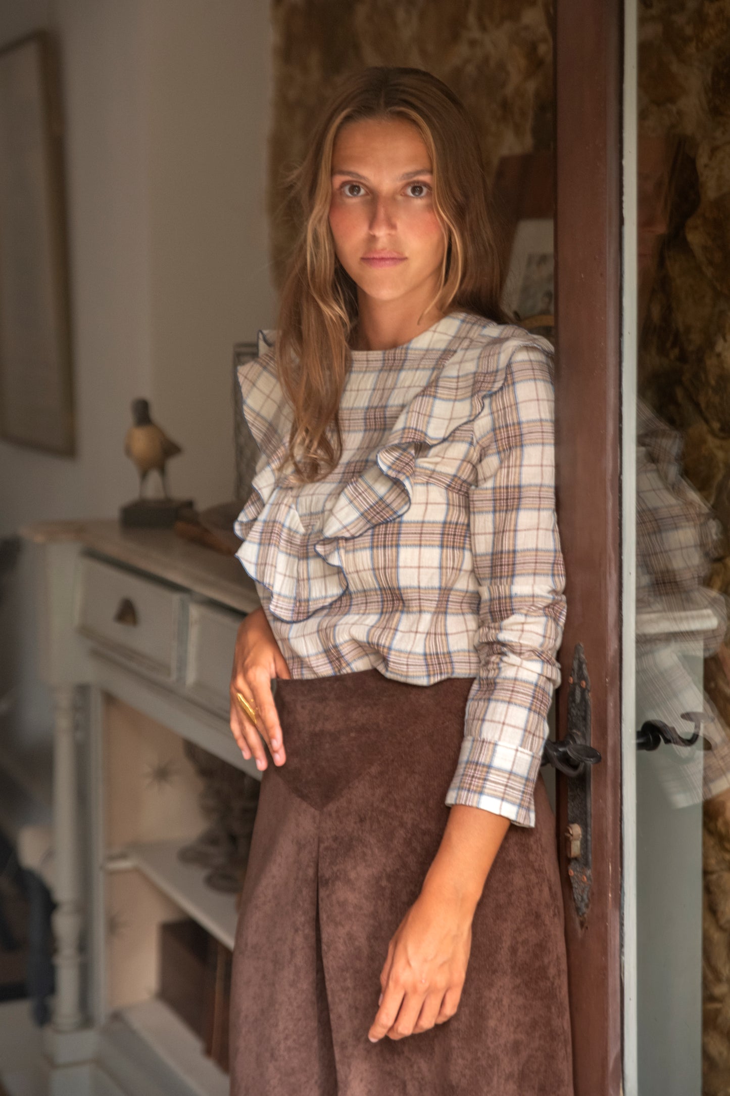 FALDA TOSCANA MARRÓN.