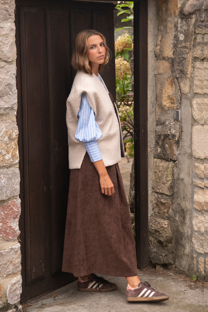 FALDA TOSCANA MARRÓN.