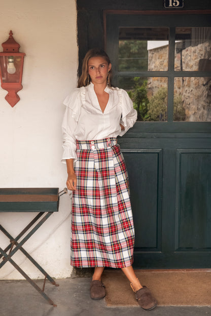 FALDA  GLASGOW BLANCA