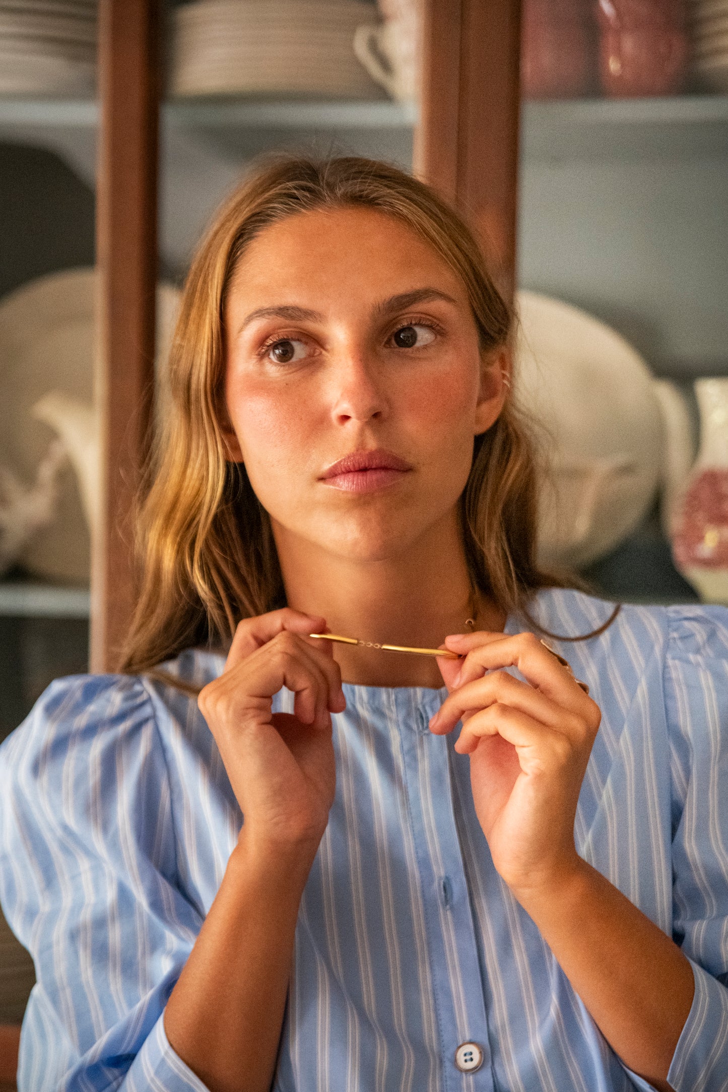 CAMISA BULGARIA CELESTE.