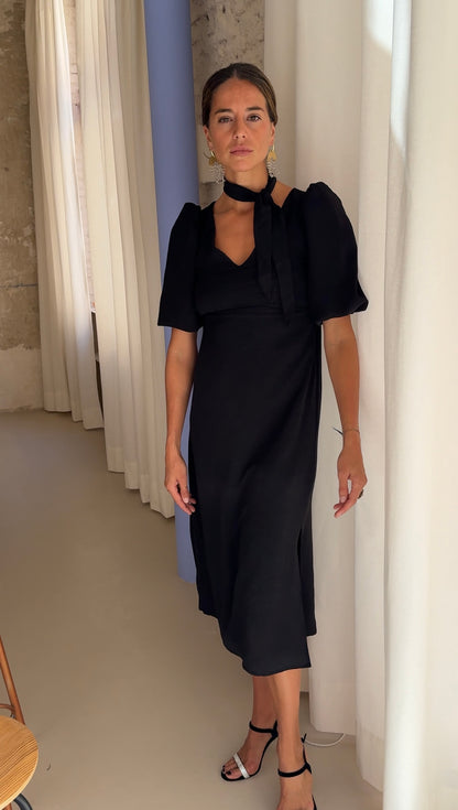 VESTIDO COMILLAS NEGRO