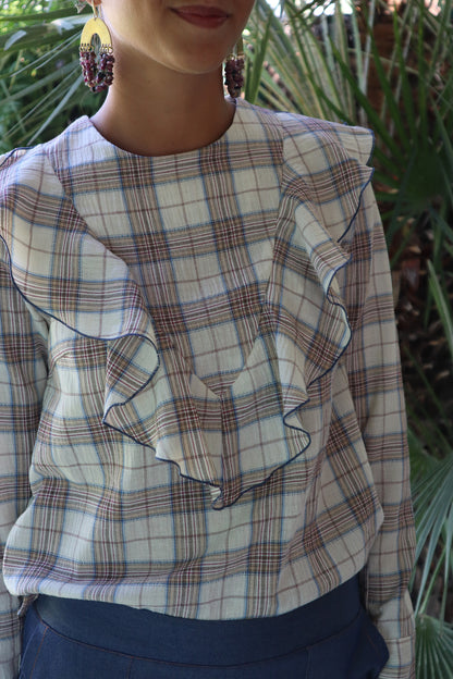 CAMISA LINEA CUADROS. Pide una talla más