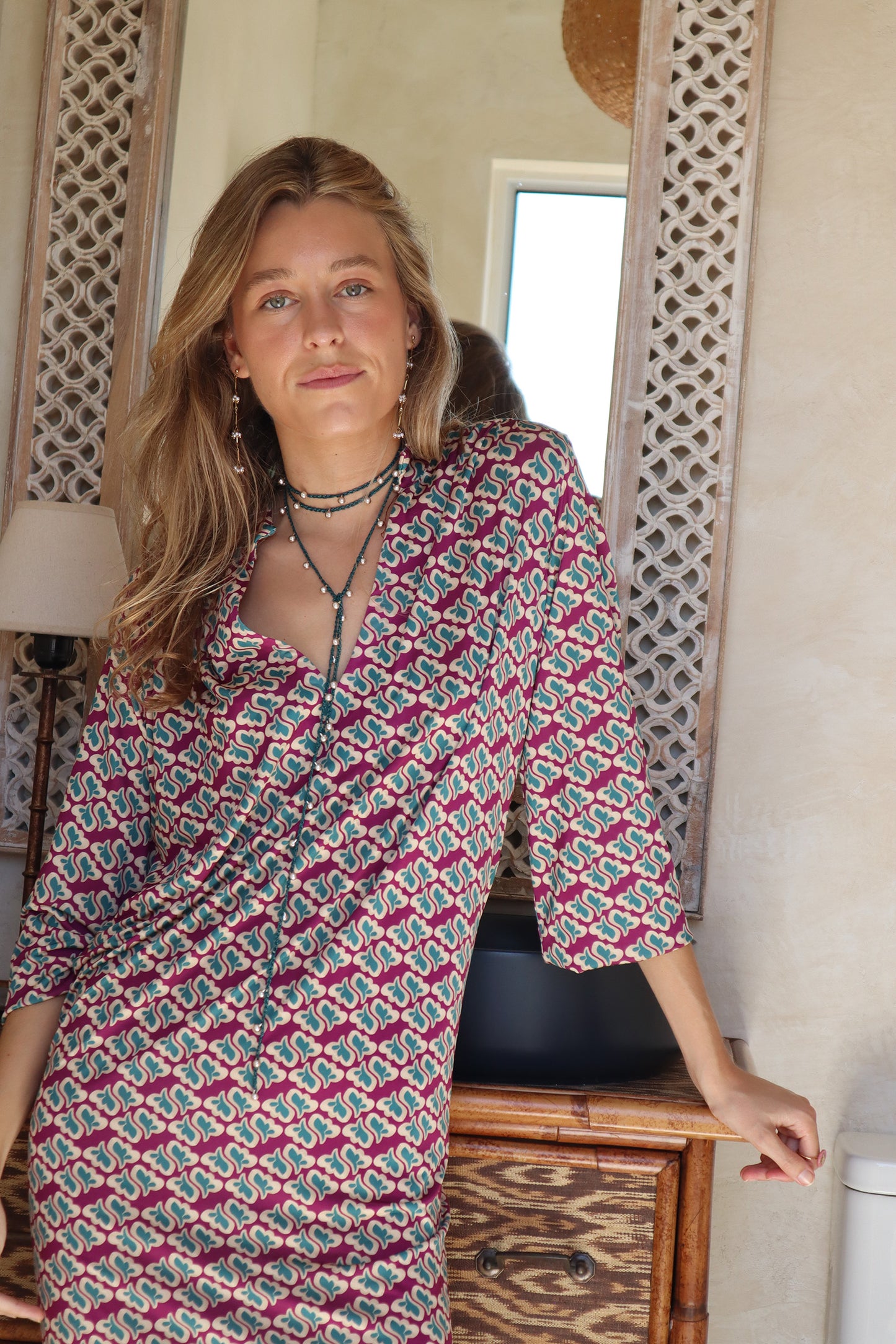 VESTIDO WINDSOR GRANATE.