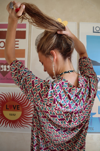 VESTIDO WINDSOR GRANATE.