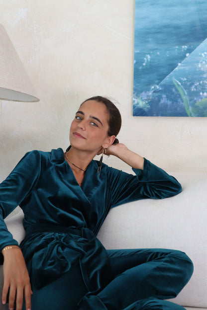 PANTALON CAMPANA VERDE