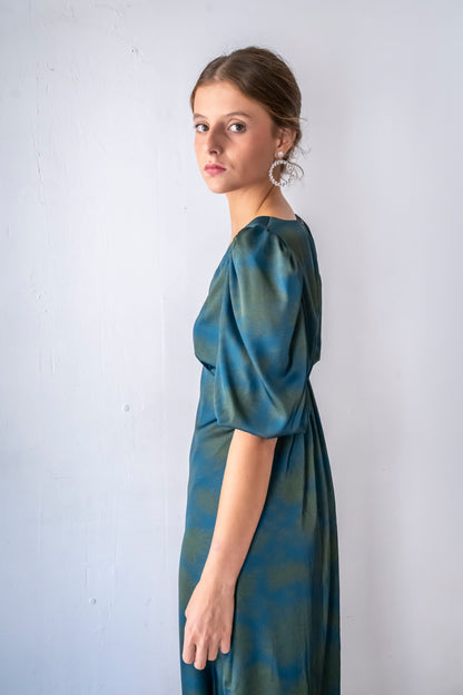 VESTIDO COMILLAS VERDE