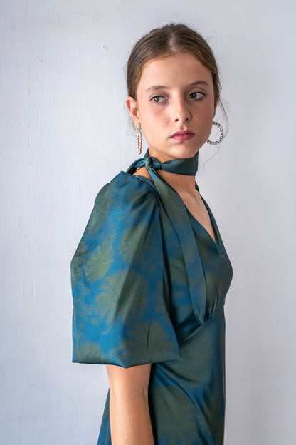 VESTIDO COMILLAS VERDE