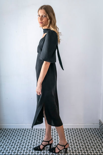 VESTIDO COMILLAS NEGRO